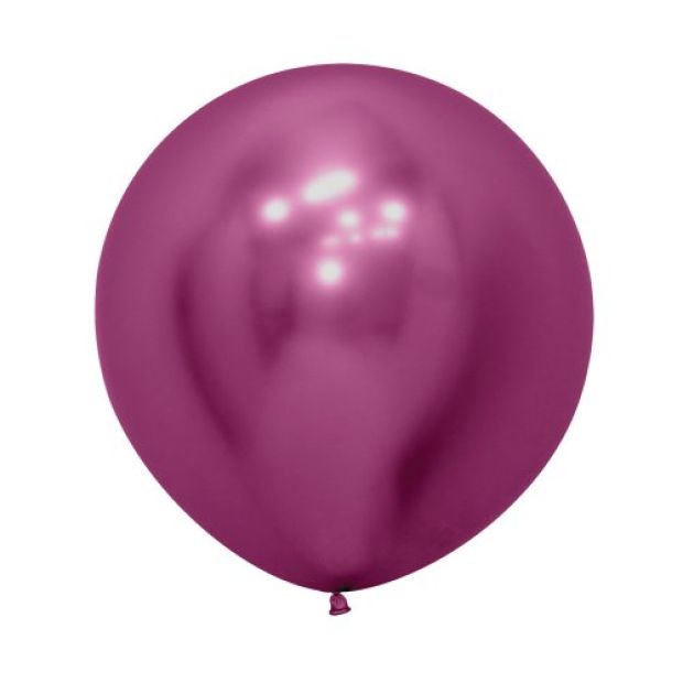 Reflex Fuchsia 60cm Round Balloon 2pk