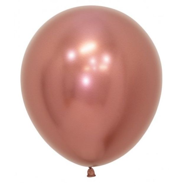 Reflex Rose Gold 45cm Round Balloon 6pk
