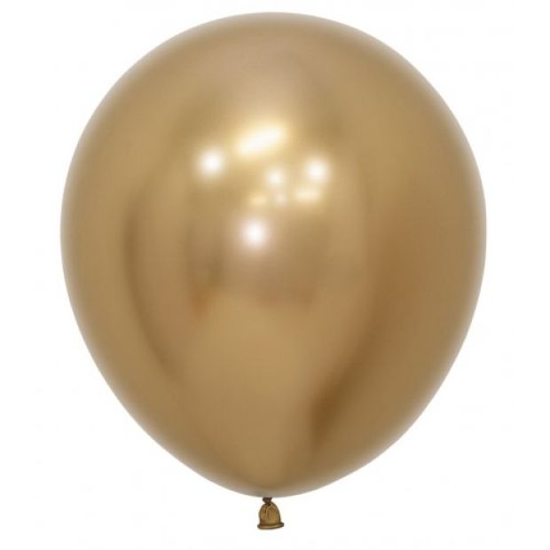 Reflex Gold 45cm Round Balloon 6pk