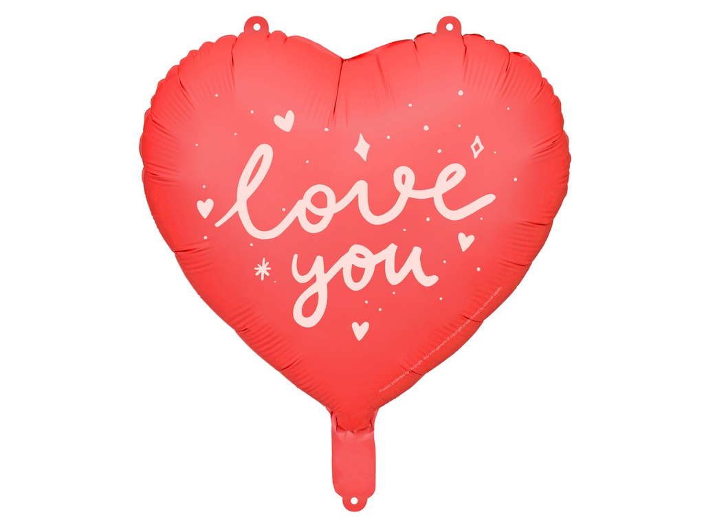 PD Foil Balloon Heart I Love You 1pkt 45cm