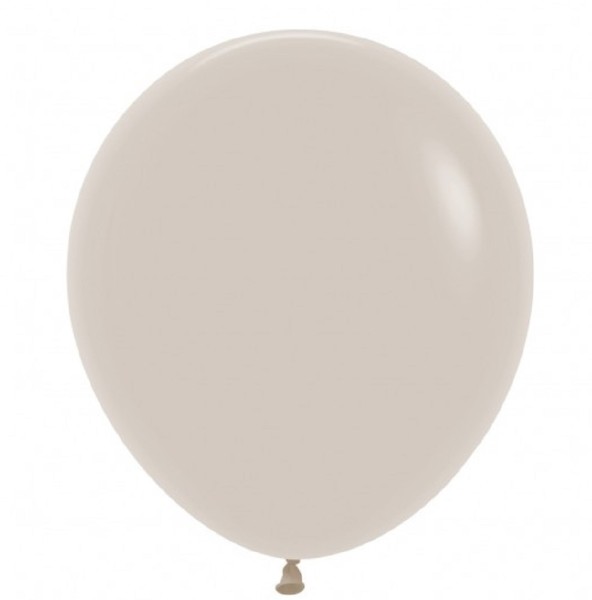 Matte White Sand 45cm Round Balloons 6pk