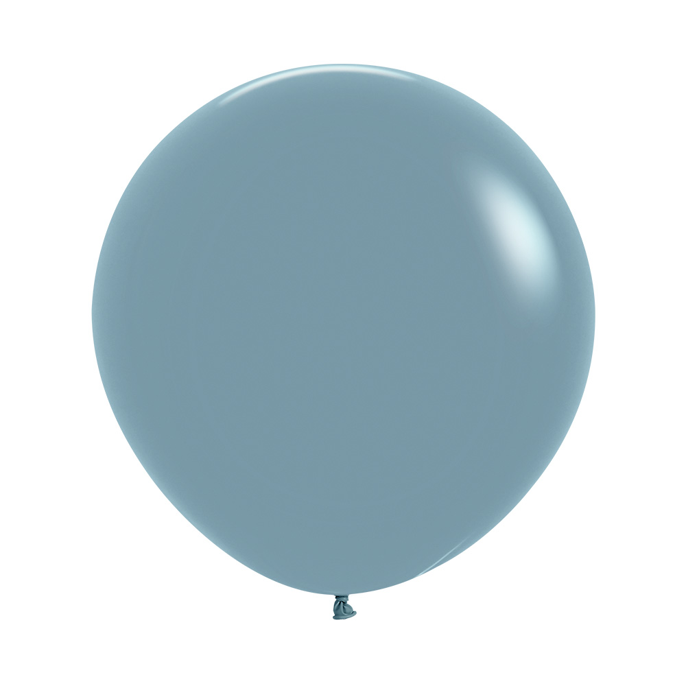 Pastel Dusk Blue 60cm Round Balloon 10pk