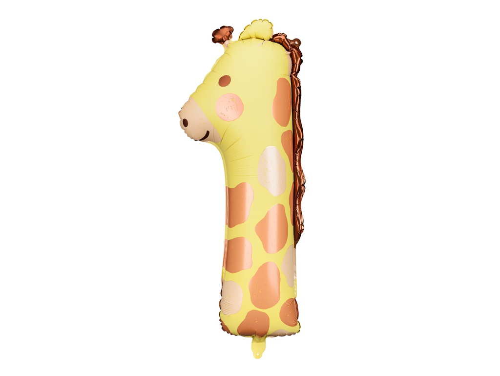 PD Foil Balloon Number 1 - Giraffe 42x90cm 