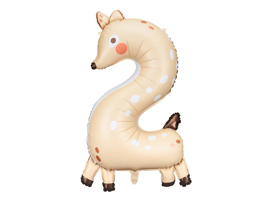 PD Foil Balloon Number 2 - Roe-Deer 65x102cm 