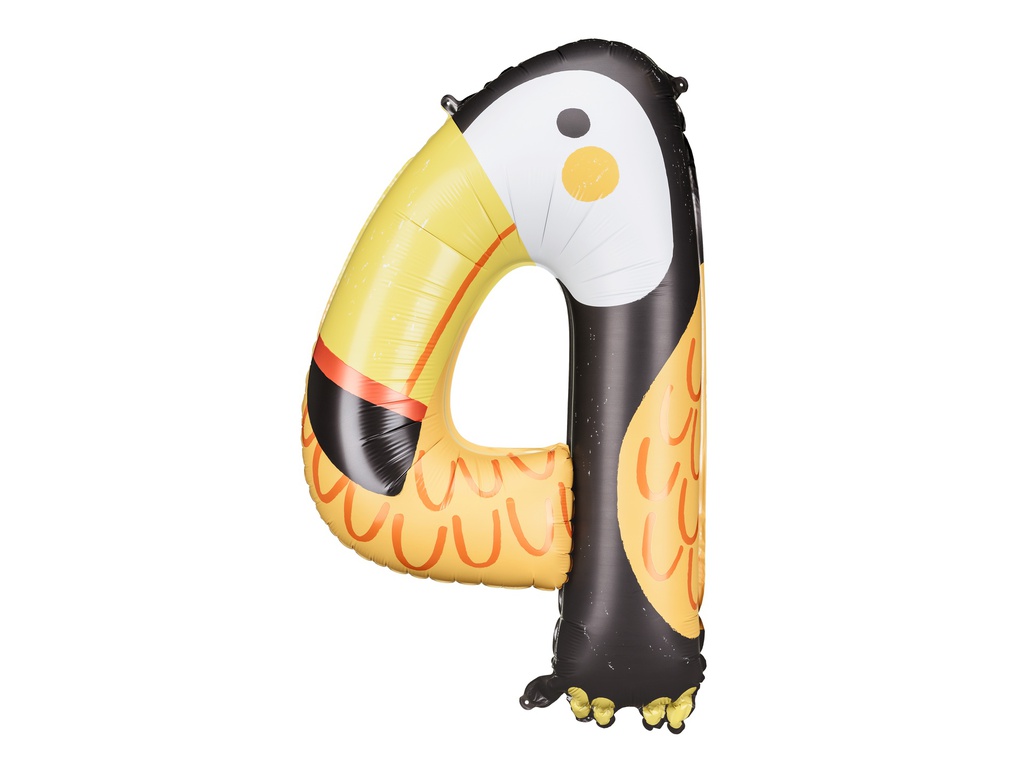 PD Foil Balloon Number 4 - Tucan 68x91cm 