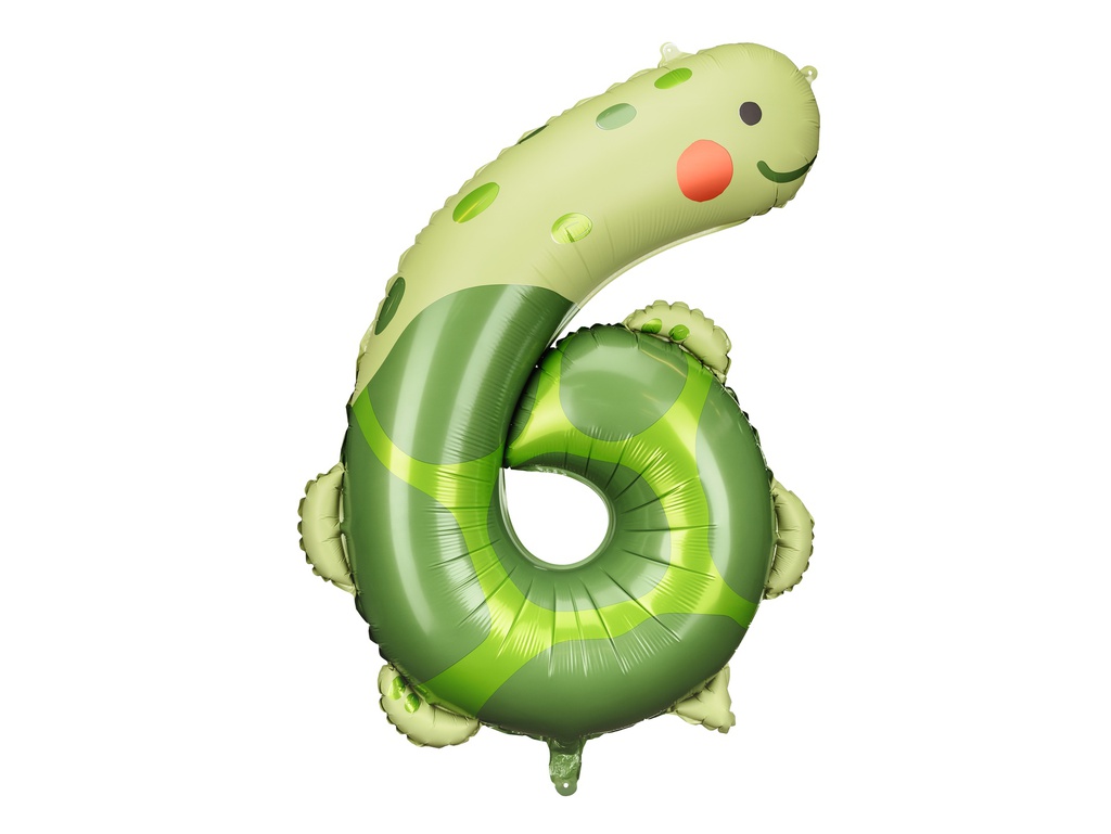 PD Foil Balloon Number 6 - Turtle 75x96cm 