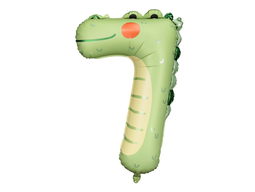 PD Foil Balloon Number 7 - Crocodille 56x85cm 