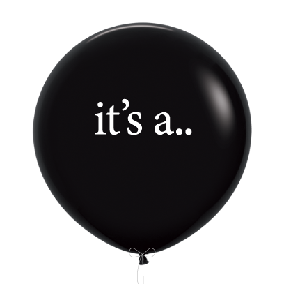 PICK-A-BUNCH It's A.. Gender Reveal 90cm Black 1pk