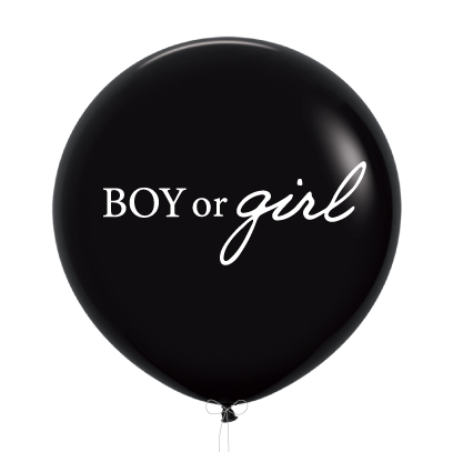 PICK-A-BUNCH Boy or Girl Gender Reveal 90cm Black 1pk