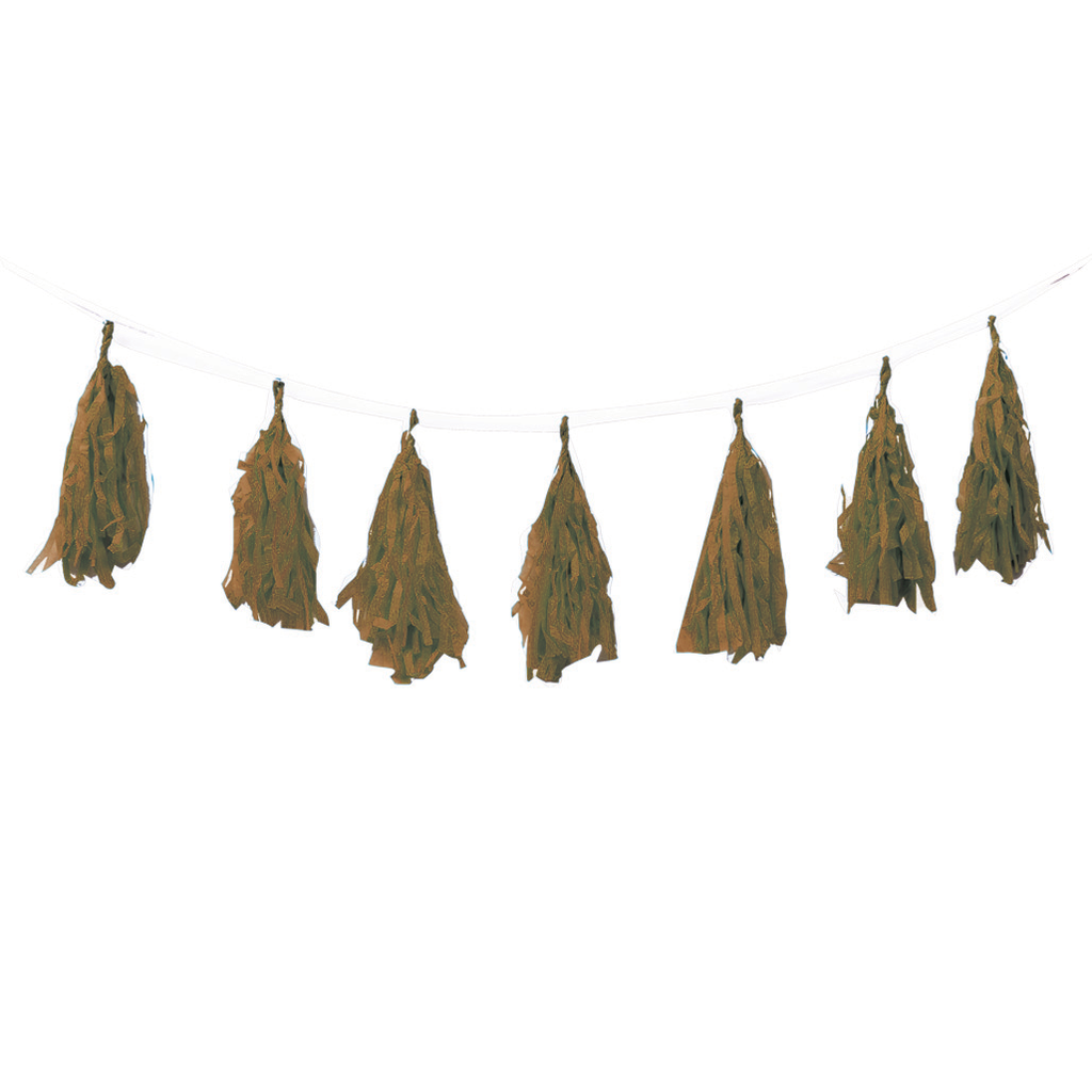 FS Paper Tassel Garland Kit Acorn 12pk 