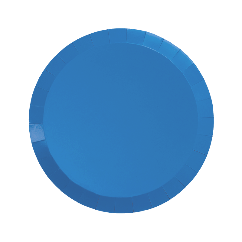 FS Paper Round Snack Plate 7&quot; Sky Blue 20pk 