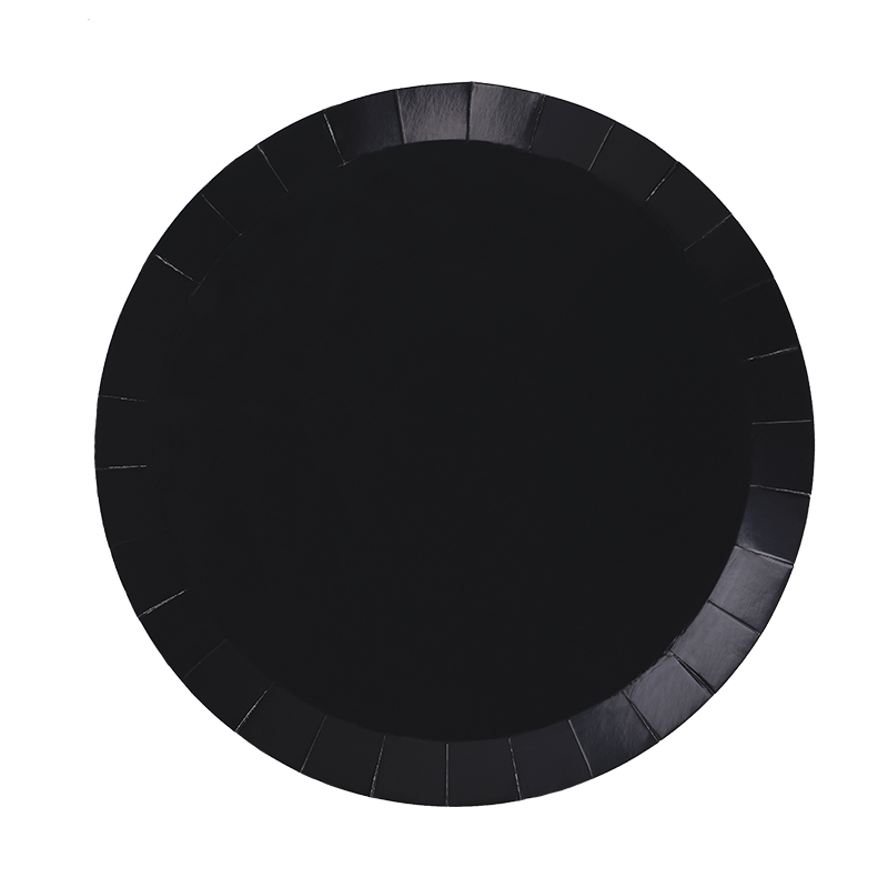 FS Paper Round Dinner Plate 9&quot; Black 20pk 