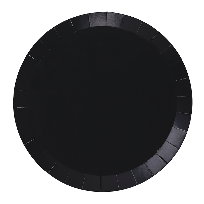 FS Paper Round Banquet Plate 10.5&quot; Black 20pk 
