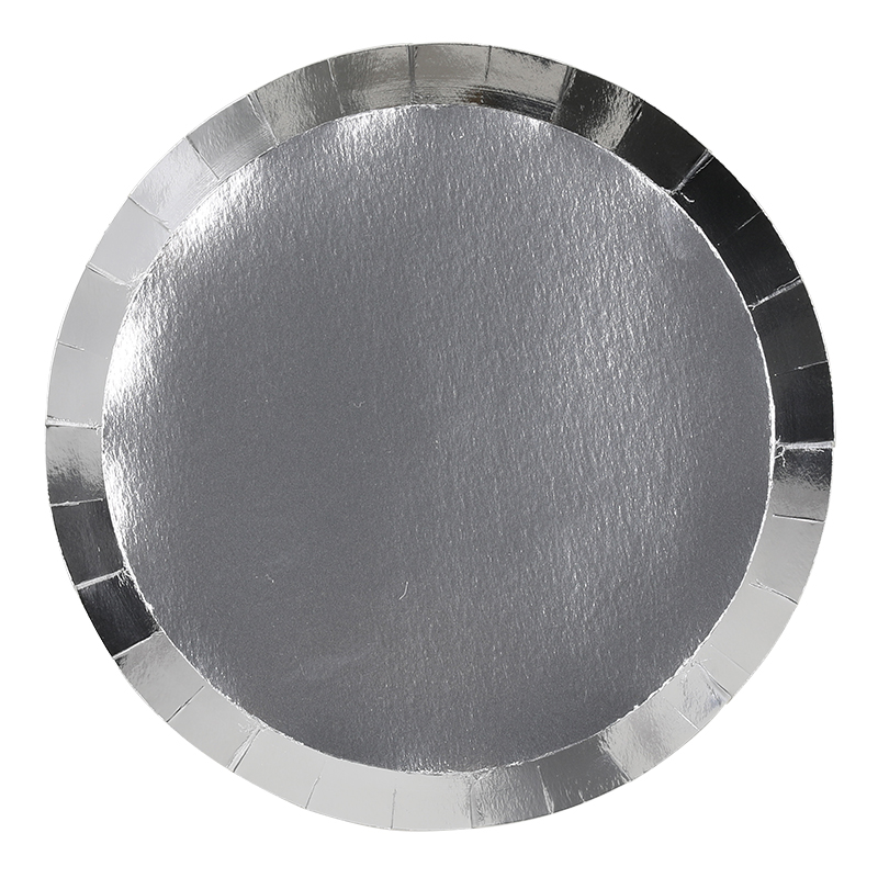 FS Paper Round Banquet Plate 10.5&quot; Met Silver 20pk