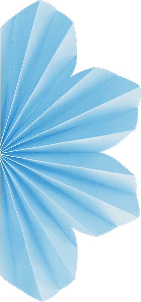 FS Paper Daisy Pastel Blue 20cm 2pk