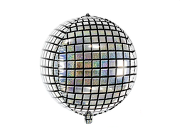 [FB36] PD Foil Balloon Round Disco Ball  1pkt 40CM