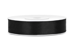 [TS12-010] PD Satin Ribbon Black 12mm/25m 1pk