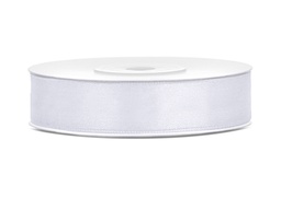 [TS12-008] PD Satin Ribbon White 12mm/25m 1pk