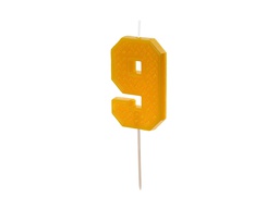 [SCU8-9] PD Candle Lego #9 6cm Yellow 1pk