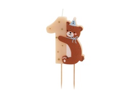 [SCS251] PD Birthday Candle #1 w/ Teddy Bear 7cm