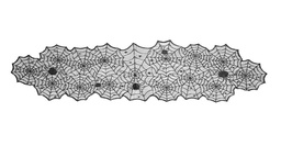 [BD2010] PD Spider Web Table Runner Black 185x45cm 1pk