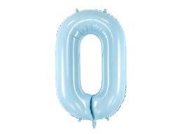 [FB1P-0-001J] PD Foil Balloon Number ''0'' 86cm Light Blue 1pk