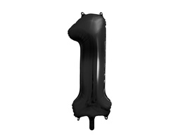 [FB1M-1-010] PD Balloon Number ''1'' 86cm Black 1pk