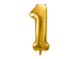 [FB1M-1-019] PD Foil Balloon Number ''1'' 86cm Gold 1pk