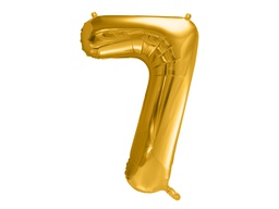 [FB1M-7-019] PD Foil Balloon Number ''7'' 86cm Gold 1pk