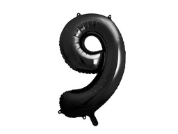 [FB1M-9-010] PD Foil Balloon Number ''9'' 86cm Black 1pk
