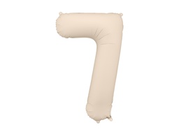 [FB1T-7-013J] PD Foil Balloon Number #7 Beige/Grey 86cm 1pk