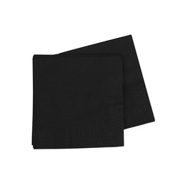 [6070BKP] FS Cocktail Napkin 250mm Black 40pk