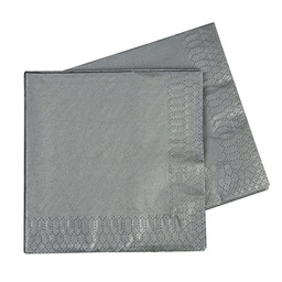 [6072MSP] FS Lunch Napkin 330mm Metallic Silver 40pk