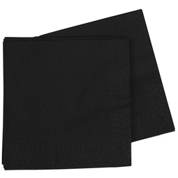 [6073BKP] FS Dinner Napkin 400mm Black 40pk