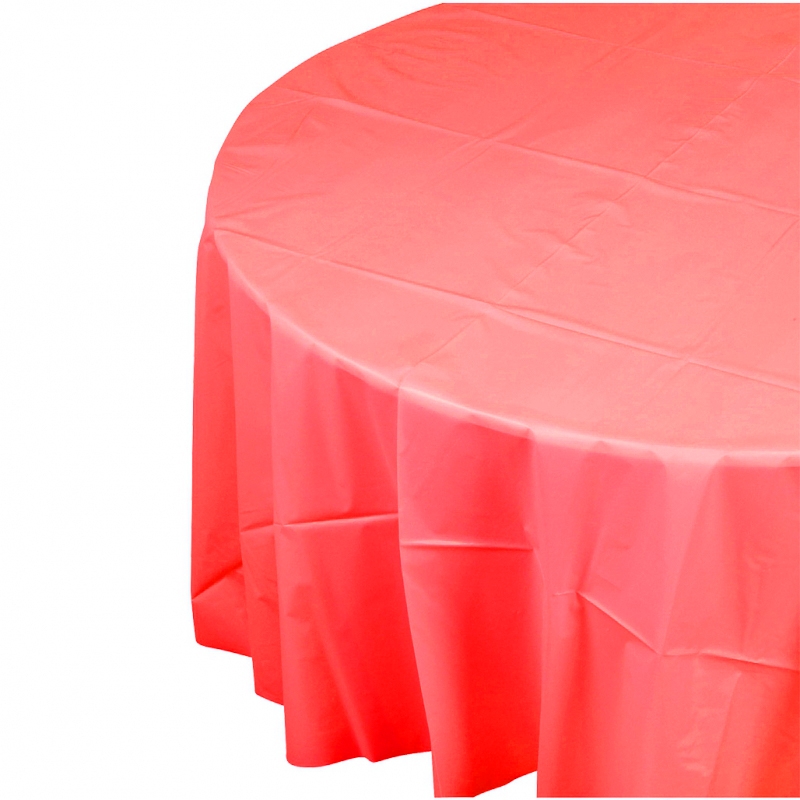 FS Rnd Tablecover 2.1m Coral 1pk