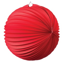 [5213R] FS  Accordion Lantern Apple Red  35cm 1 pk (D)