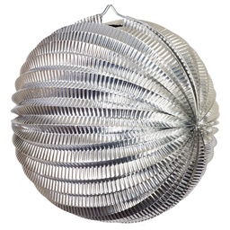 [5213S] FS  Accordion Lantern Silver Foil  35cm 1 pk (D)