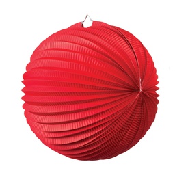 [5214R] FS  Accordion Lantern Apple Red  25cm 1 pk (D)