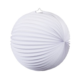 [5214WH] FS  Accordion Lantern White  25cm 1 pk (D)