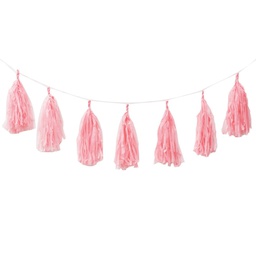 [5203CPP] FS  Tassel Garland Classic Pink 3m 12 pk