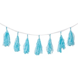 [5203PBP] FS  Tassel Garland Pastel Blue 3m 12 pk