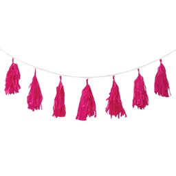 [5203MAP] FS  Tassel Garland Magenta 3m 12 pk