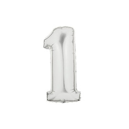 [2514841S] M/Loon Mini 1 Silver Foil Balloon 7&quot; 1pk