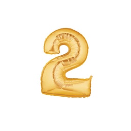 [2514842G] M/Loon Mini 2 Gold Foil Balloon 7&quot; 1pk