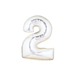 [2514842S] M/Loon Mini 2 Silver Foil Balloon 7&quot; 1pk