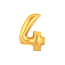 [2514844G] M/Loon Mini 4 Gold Foil Balloon 7&quot; 1pk