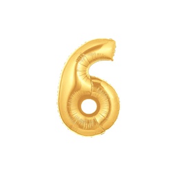 [2514846G] M/Loon Mini 6 Gold Foil Balloon 7&quot; 1pk