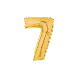 [2514847G] M/Loon Mini 7 Gold Foil Balloon 7&quot; 1pk