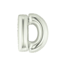 [2514904DS] M/Loon Mini D Silver Foil Balloon 7&quot; 1pk