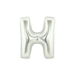 [2514908HS] M/Loon Mini H Silver Foil Balloon 7&quot; 1pk